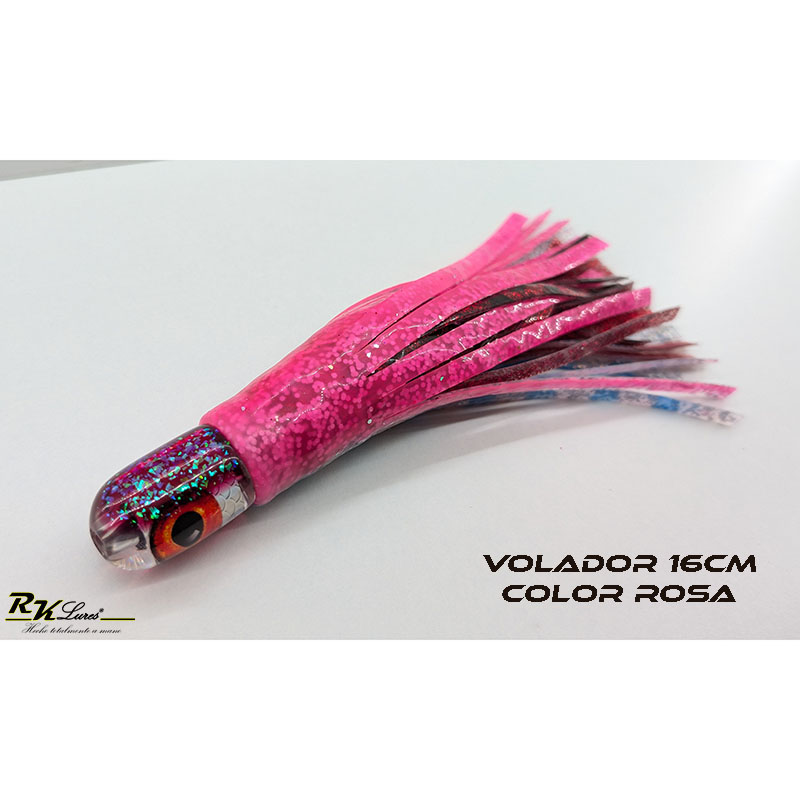 Señuelo Volador de 16cm color Rosa Plata - Imagen 2
