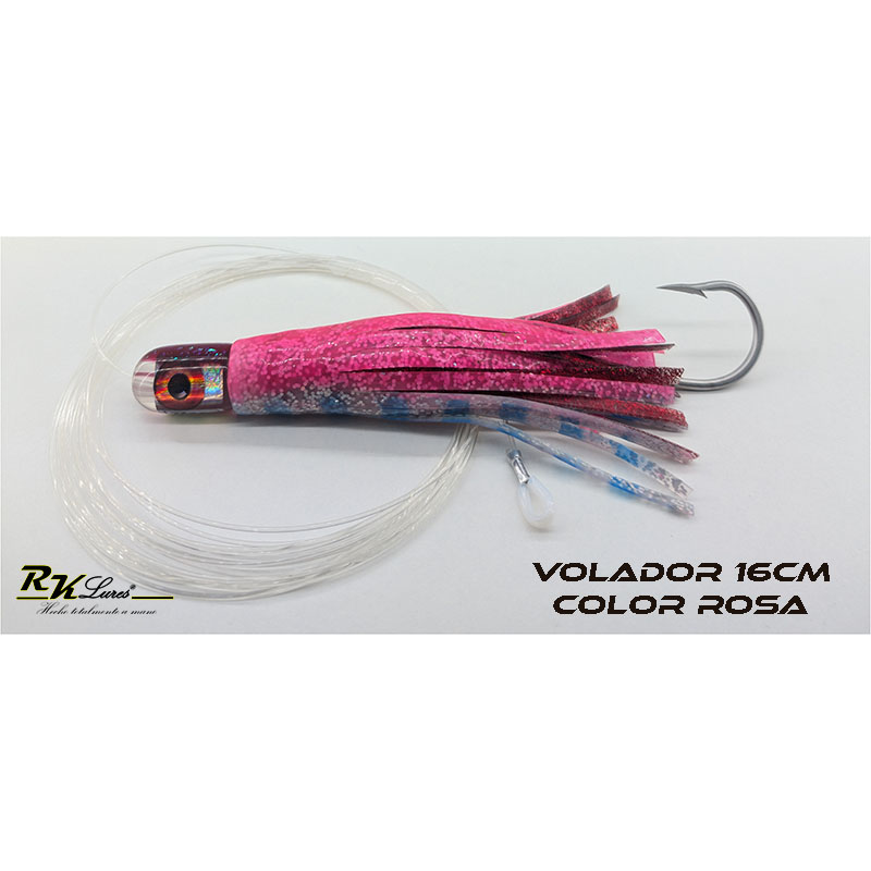 Señuelo Volador de 16cm color Rosa Plata