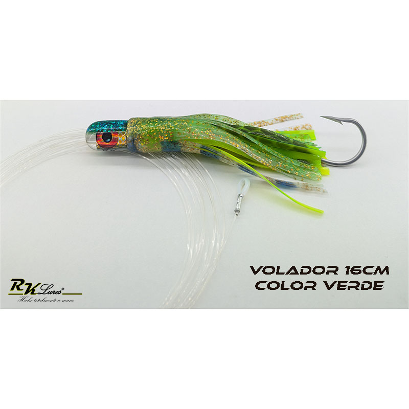 Señuelo Volador de 16cm Verde Dorado - Imagen 4