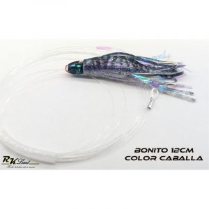 Pulpito Bonito de 12cm con montaje de anzuelo doble color Caballa