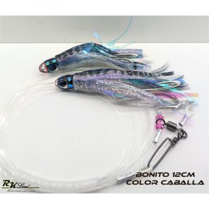 Tándem de Dos pulpitos Bonito de 12cm color Caballa