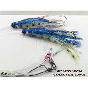 Tándem de Dos pulpitos Bonito de 12cm color Sardina