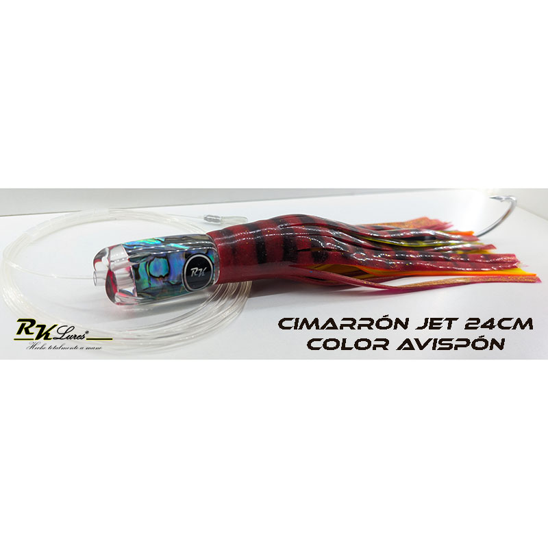 Señuelo Cimarrón jet de 24cm de Abalón natural color Avispón - Imagen 3