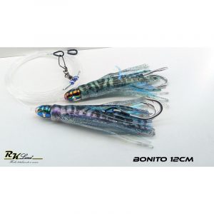 Tándem de Dos pulpitos Bonito de 12cm color Caballa