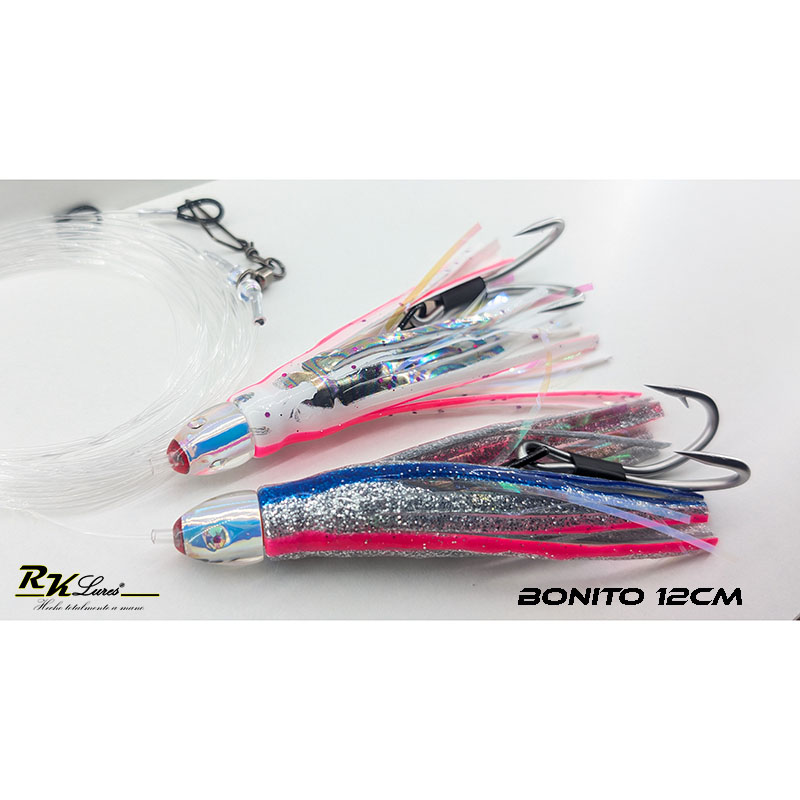 Tándem de Dos pulpitos Bonito de 12cm color Plata y Blanco - Imagen 3