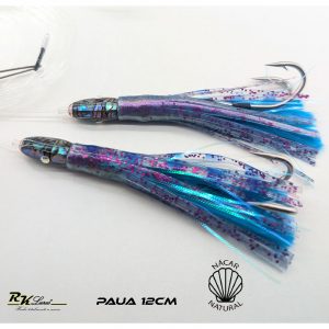 Tándem de Dos pulpitos Paua de 12cm de nácar auténtico color Medusa