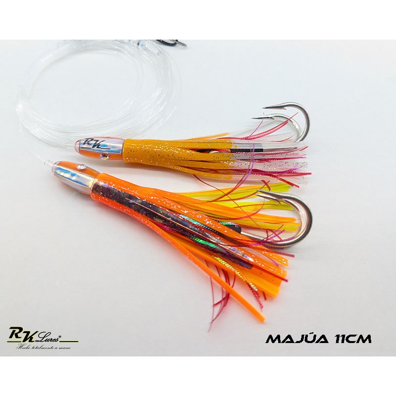 Tándem de dos pulpitos Majúa de 11cm holográfico color Naranja - Imagen 2