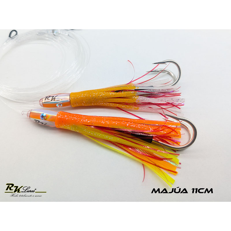 Tándem de dos pulpitos Majúa de 11cm holográfico color Naranja - Imagen 3