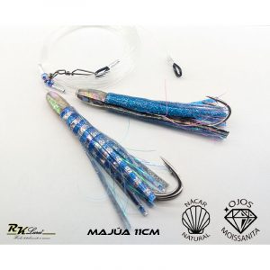 Tándem de dos pulpitos Majúa de 11cm de nácar auténtico color Azul