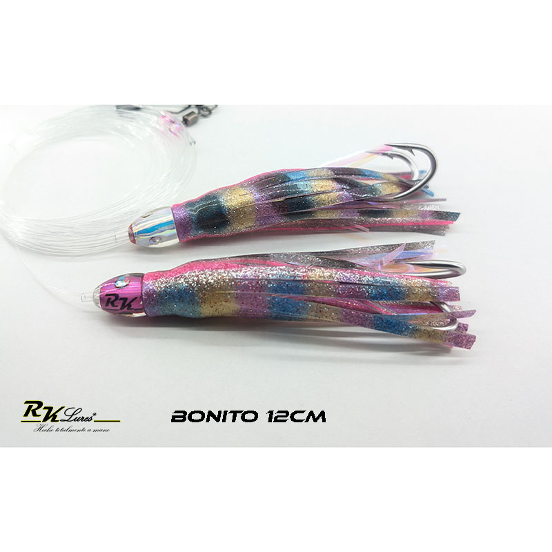 Tándem de Dos pulpitos Bonito de 12cm color Arcoíris
